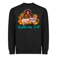 Black Welcome fall pigs Heavyweight Sweatshirt - RanaPortraitStore