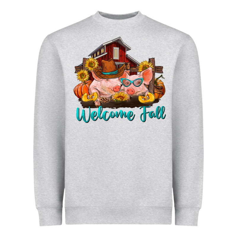 Welcome Fall Pigs Heavyweight Sweatshirt by RanaPortraitStore | Teevron