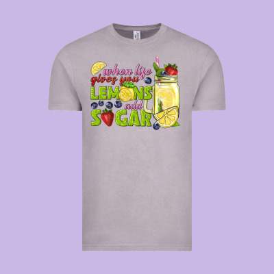 When Life Gives You Lemons Add Sugar Tbw Vintage Tee Designed By Texasbilliewilder