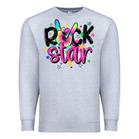 Heather Grey rock star Premium Sweatshirt - MaliasSmallBusiness