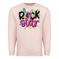 Pale Pink rock star Premium Sweatshirt - MaliasSmallBusiness