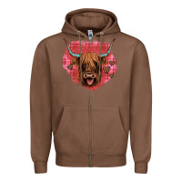 Chestnut highland cow valentines Zipper Hoodie - JahusDesignShop