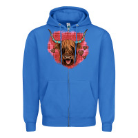 True Royal highland cow valentines Zipper Hoodie - JahusDesignShop