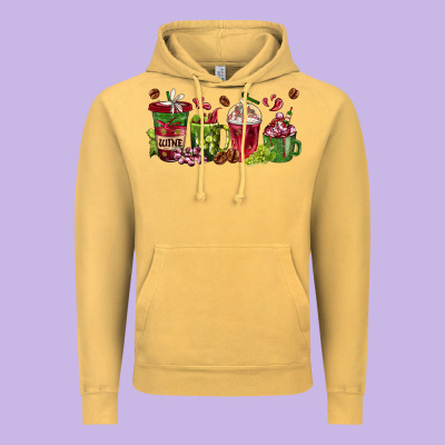 Wine Coffee Cups Vintage Hoodie Designed By Texasbilliewilder