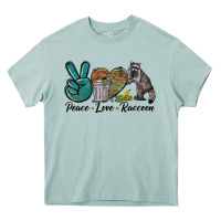 Arona Peace love raccoon Heavy Core Tee - LillyAllenDesigns