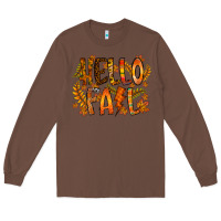 Chestnut hello fall Long Sleeve Tee - RacoonDesign