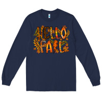Navy hello fall Long Sleeve Tee - RacoonDesign