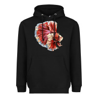 Black Betta Fish Heavyweight Hoodie - LillyAllenDesigns