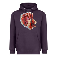 Plum Betta Fish Heavyweight Hoodie - LillyAllenDesigns