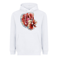 White Betta Fish Heavyweight Hoodie - LillyAllenDesigns