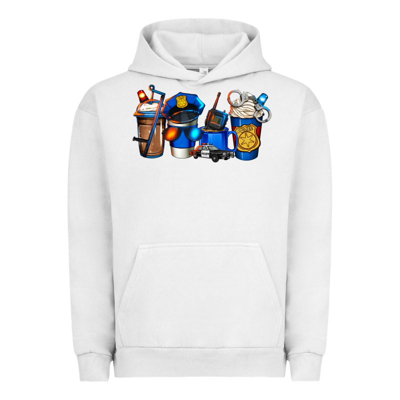 Police Coffee Urban Hoodie by Jasminsmagicworld | Teevron