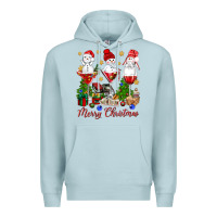 Blue Mist Merry Christmas wine and cocktails Premium Hoodie - NancyCooperArtShop