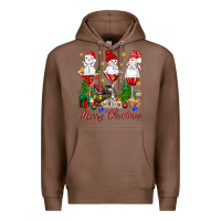 Chestnut Merry Christmas wine and cocktails Premium Hoodie - NancyCooperArtShop