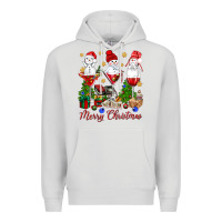 Dove Grey Merry Christmas wine and cocktails Premium Hoodie - NancyCooperArtShop