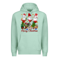 Seafoam Merry Christmas wine and cocktails Premium Hoodie - NancyCooperArtShop