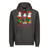 Smoke Merry Christmas wine and cocktails Premium Hoodie - NancyCooperArtShop