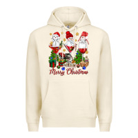 Tofu Merry Christmas wine and cocktails Premium Hoodie - NancyCooperArtShop