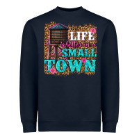 Navy life is better in a small town Heavyweight Sweatshirt - texasbilliewilder