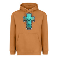 Meerkat turquoise gemstone cross Heavyweight Hoodie - Jasminsmagicworld
