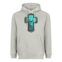 Moon Dust turquoise gemstone cross Heavyweight Hoodie - Jasminsmagicworld