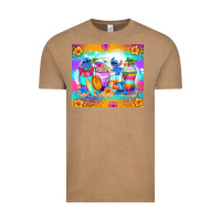 Vintage Coffee stitch summer coffee cups Vintage Tee - Zillion Design Studio
