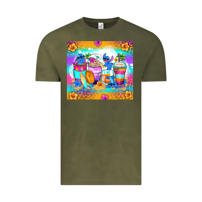 Stitch Summer Coffee Cups Vintage Tee by Zillion Design Studio | Teevron