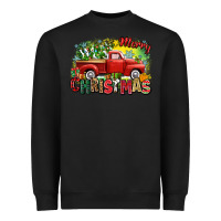 Black merry christmas truck Heavyweight Sweatshirt - Zillion Design Studio