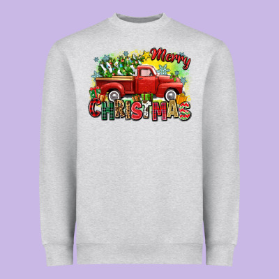 Heavyweight Sweatshirt merry christmas truck