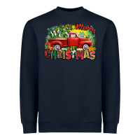 Navy merry christmas truck Heavyweight Sweatshirt - Zillion Design Studio