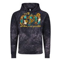 Cloud Black with god all things are possible with cross Vintage Hoodie - texasbilliewilder