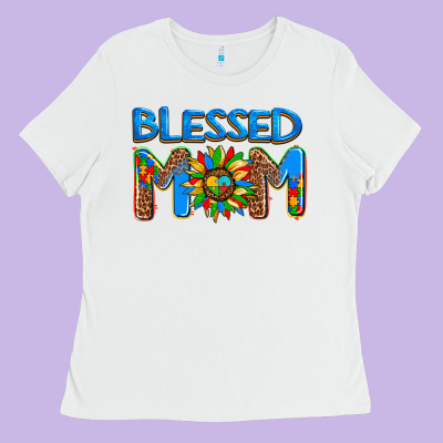 Blessed Mom Autism Ladies Tee Designed By Adodesignshop