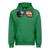 Emerald amerıcan flag glasses Urban Hoodie - BarkalooDesign