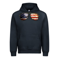 Navy amerıcan flag glasses Urban Hoodie - BarkalooDesign