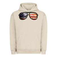 Pigment French Oak amerıcan flag glasses Urban Hoodie - BarkalooDesign