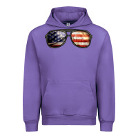 Tulip amerıcan flag glasses Urban Hoodie - BarkalooDesign