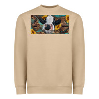Mushroom Baby cow with sunflower and leopard Heavyweight Sweatshirt - RanaPortraitStore