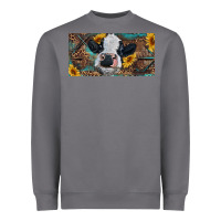 Storm Baby cow with sunflower and leopard Heavyweight Sweatshirt - RanaPortraitStore