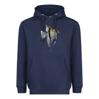 Navy Angelfish Heavyweight Hoodie - LillyAllenDesigns