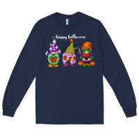 Navy happy halloween gnomes white Long Sleeve Tee - RacoonDesign