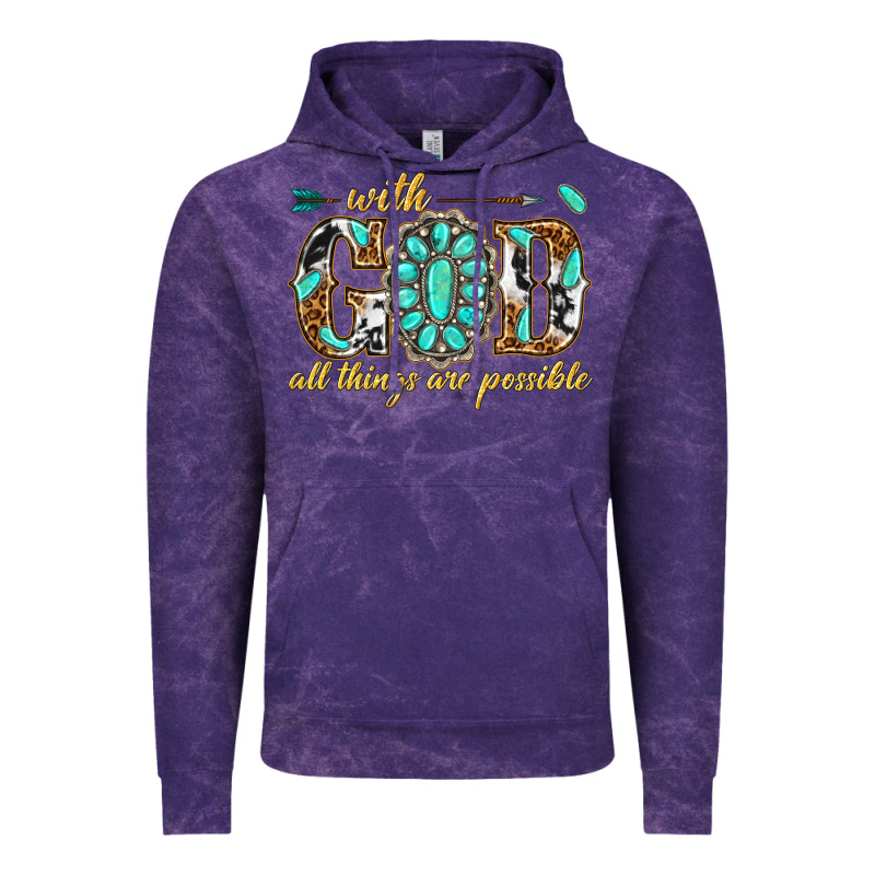 With God All Things Are Possible With Gemstone Vintage Hoodie by texasbilliewilder | Teevron