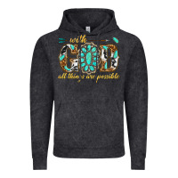 Vintage Black with god all things are possible with gemstone Vintage Hoodie - texasbilliewilder