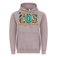 Vintage Zinc with god all things are possible with gemstone Vintage Hoodie - texasbilliewilder