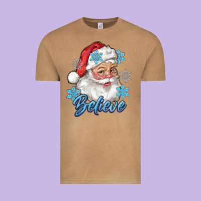 Santa Blue Believe Vintage Tee Designed By Ranaportraitstore