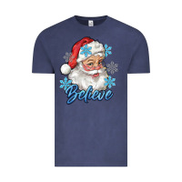 Vintage Denim santa blue believe Vintage Tee - RanaPortraitStore