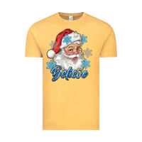 Vintage Mustard santa blue believe Vintage Tee - RanaPortraitStore