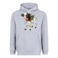 Heather Grey Holstein Calf Heavyweight Hoodie - LillyAllenDesigns