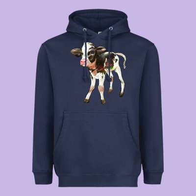 Holstein Calf Heavyweight Hoodie Designed By Lillyallendesigns