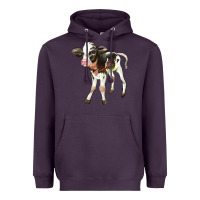 Plum Holstein Calf Heavyweight Hoodie - LillyAllenDesigns