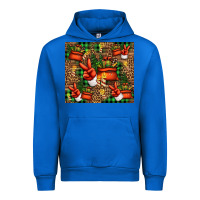 Cobalt Christmas Santa Claus peace hand Urban Hoodie - Jasminsmagicworld