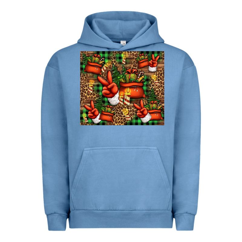 Christmas Santa Claus Peace Hand Urban Hoodie by Jasminsmagicworld | Teevron